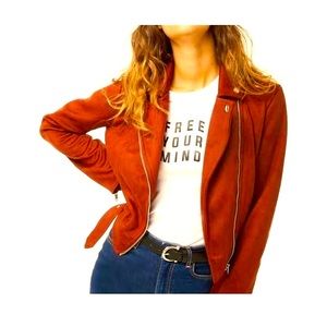 Forever 21 Faux Suede Moto Jacket